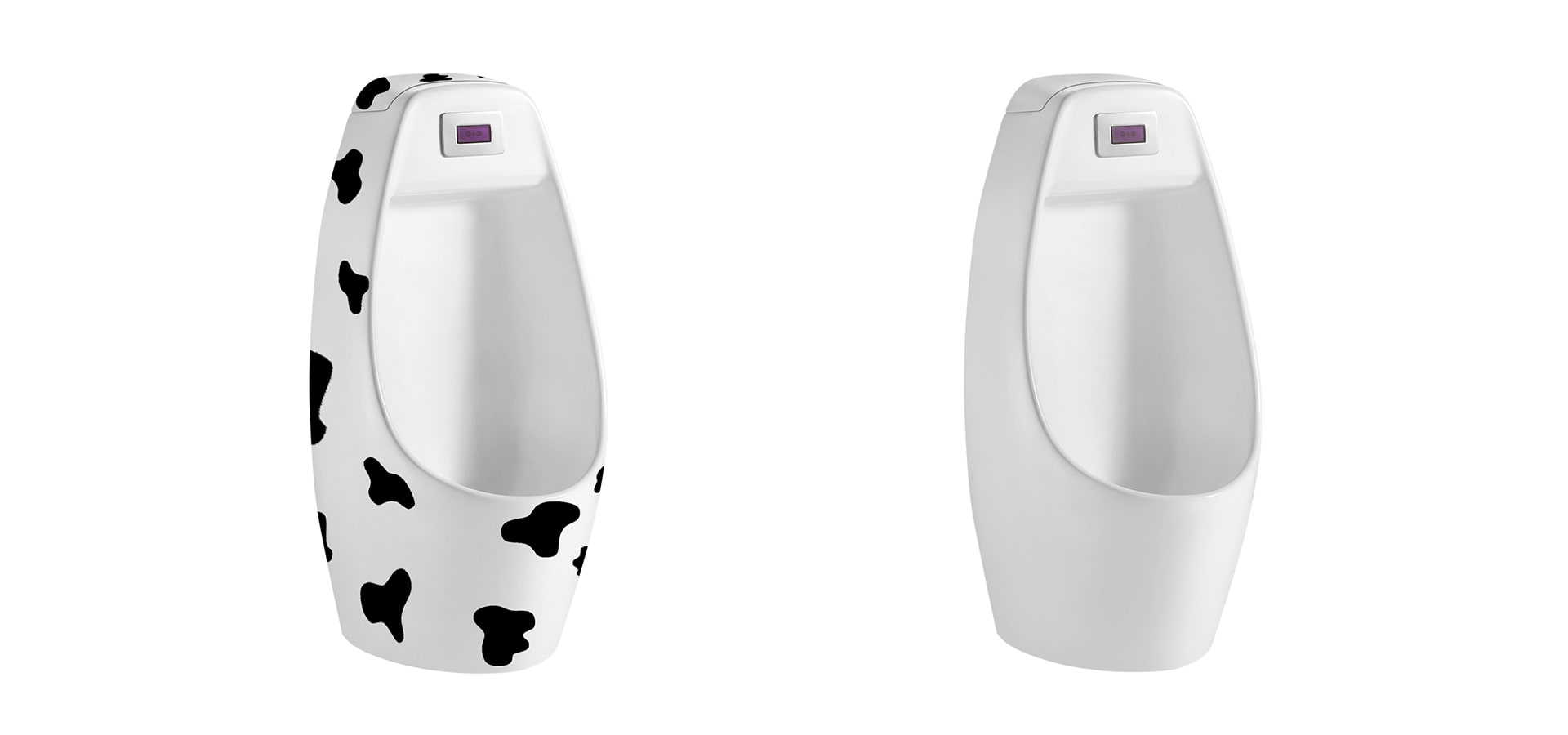 black and white auto-flush contactless ceramic standing children urinal WE-7005 with built-in sensor