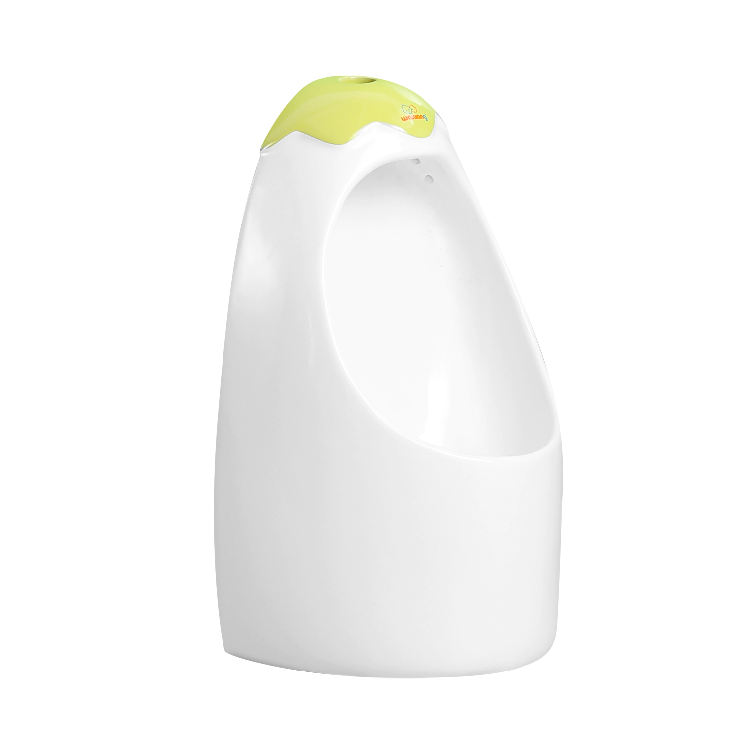 Premium green and white pumpkin shape toddler wall mounted urinal, porcelain mini hanging urinal for boys