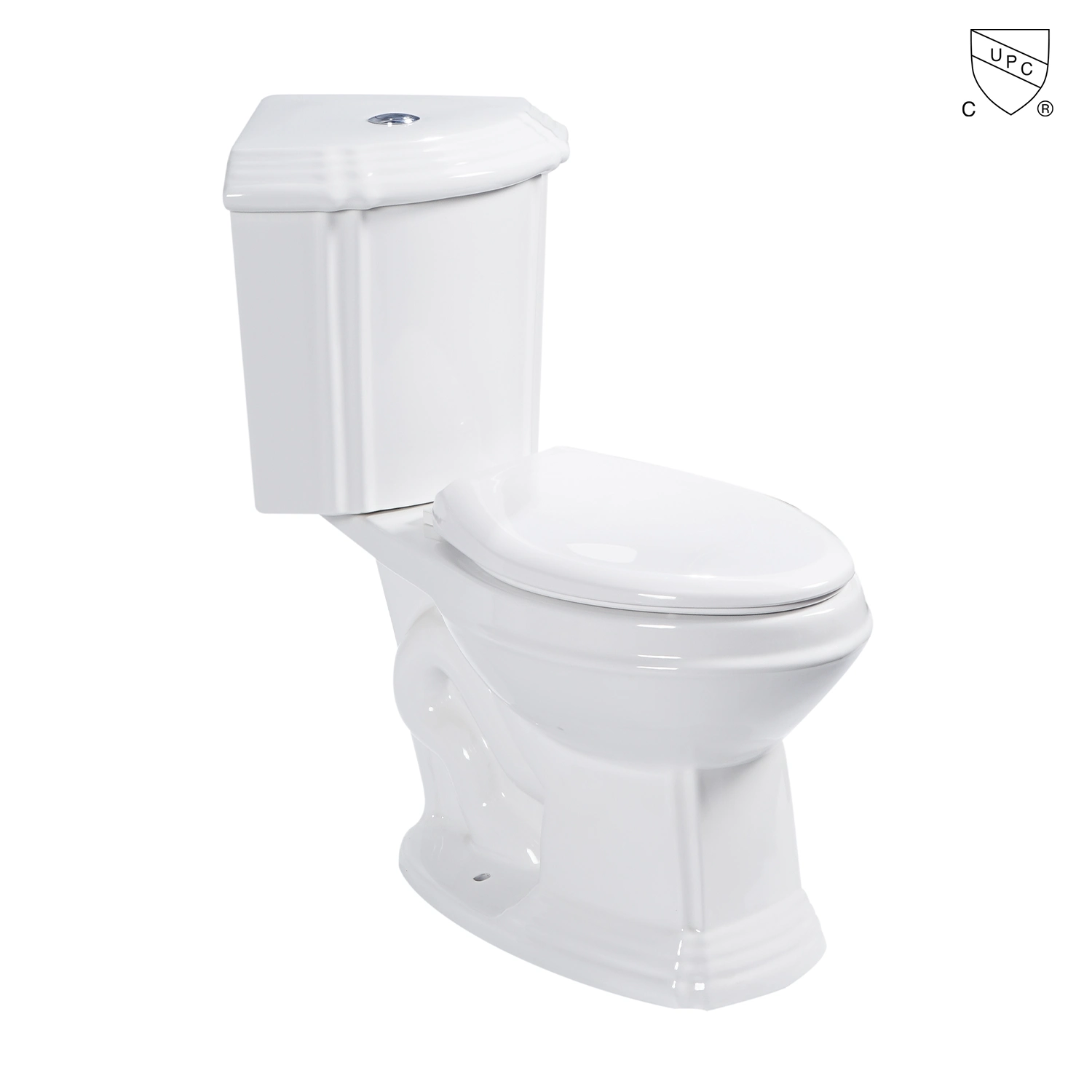 Vitreous China Siphon Flushing One Piece Toilet Bowl Easy Installation